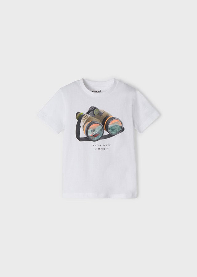 T-Shirt PLAY binocolo - Coccole e Ricami |email: info@coccoleericami.shop| P.Iva 09642670583
