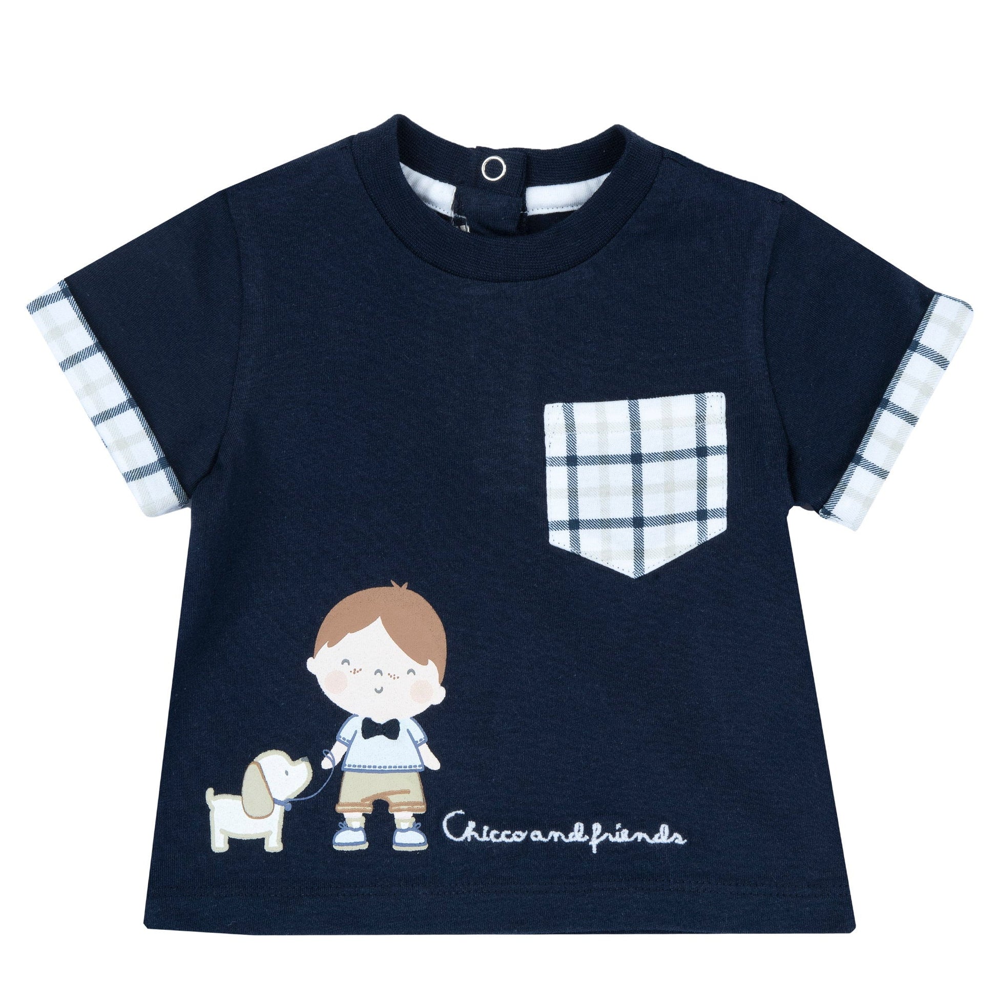 T-Shirt taschino Quadri - Coccole e Ricami