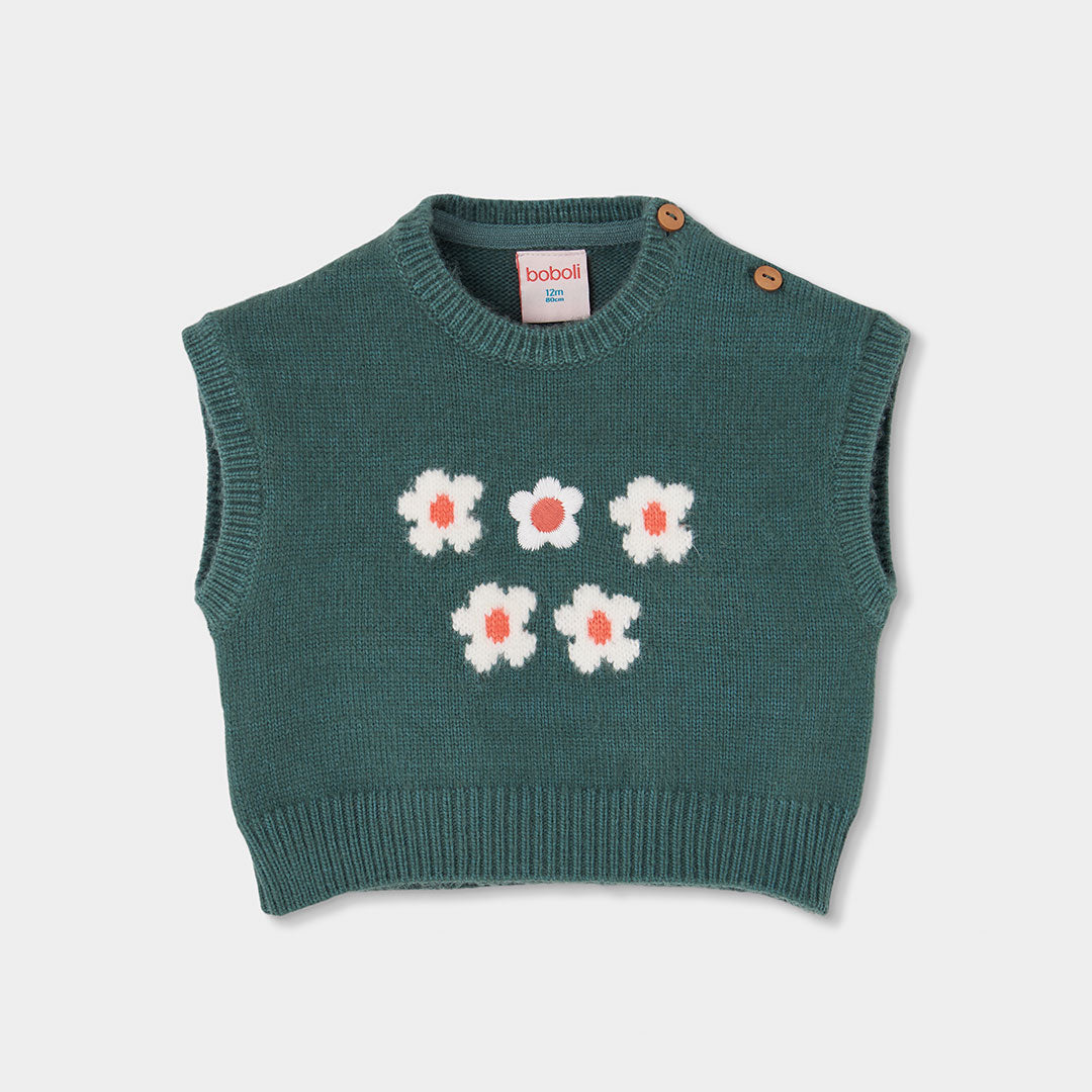 Gilet Maglia Fiori  334099