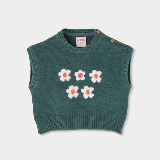 Gilet Maglia Fiori  334099