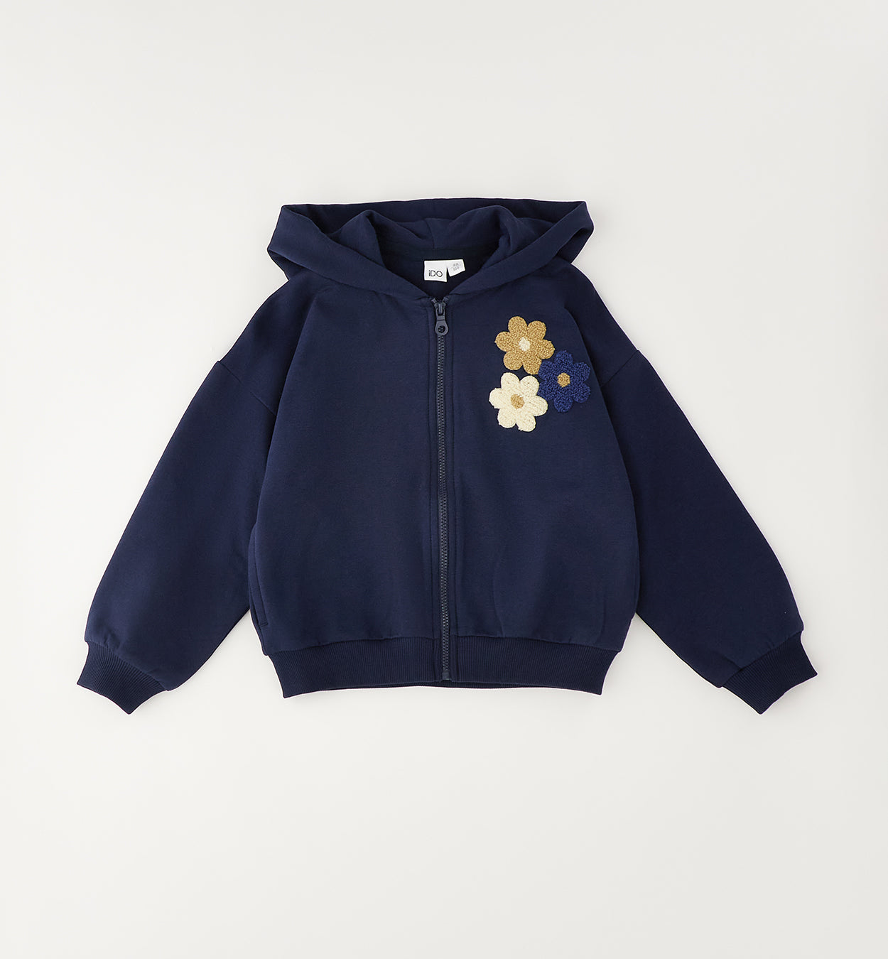 Felpa Zip Fiori  4H365