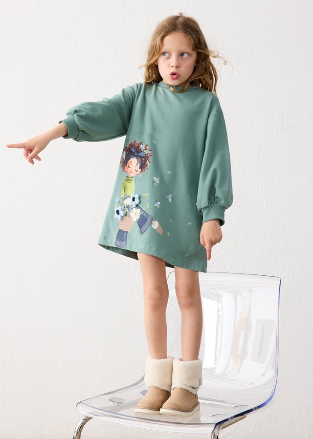 Abito Felpa Bambina 4914 - Coccole e Ricami