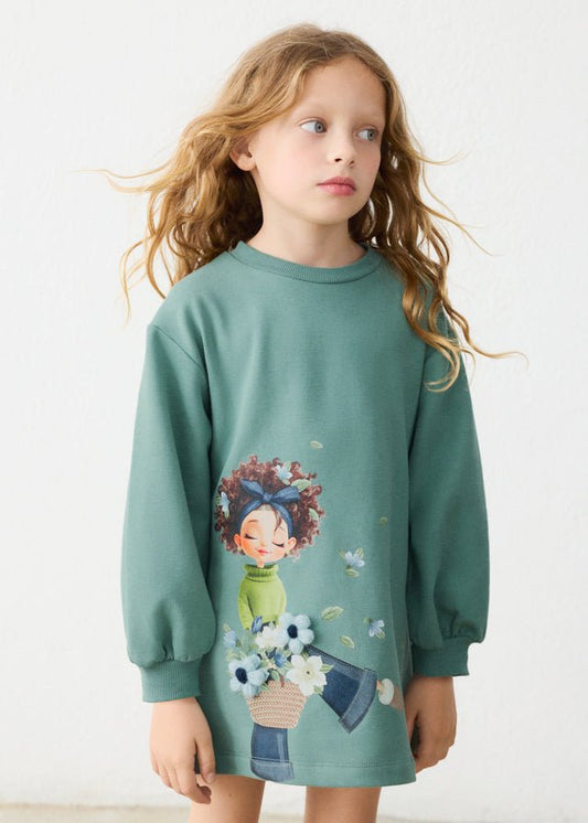 Abito Felpa Bambina 4914 - Coccole e Ricami