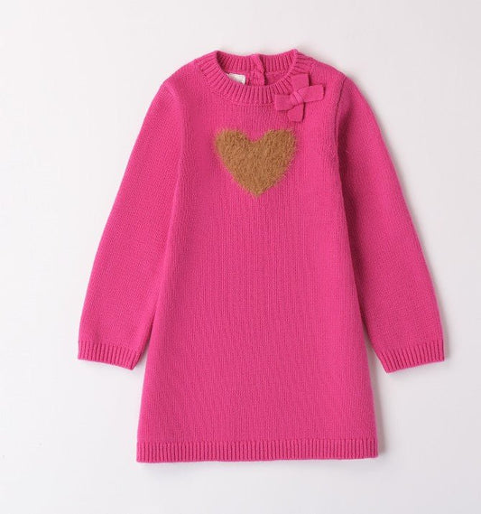 Abito Maglia Cuore 4A574 - Coccole e Ricami p.iva IT09642670583