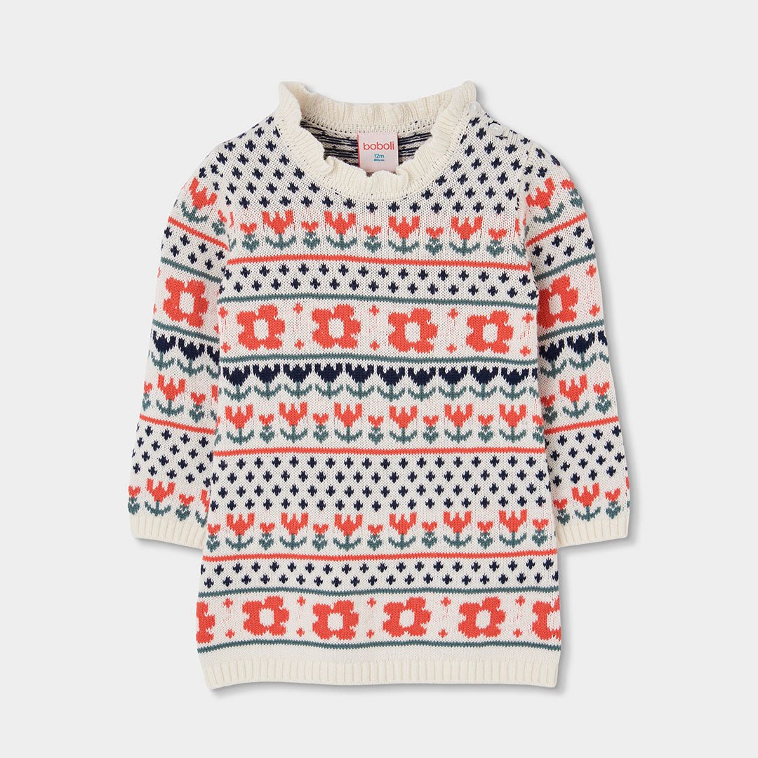 Abito Maglia Jaquard 334123 - Coccole e Ricami p.iva IT09642670583