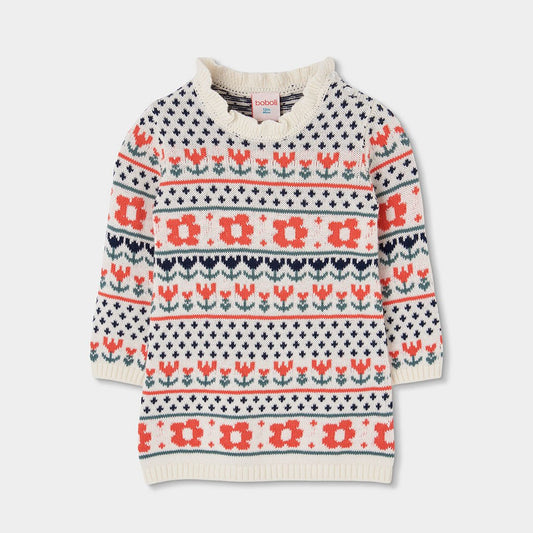 Abito Maglia Jaquard 334123 - Coccole e Ricami p.iva IT09642670583