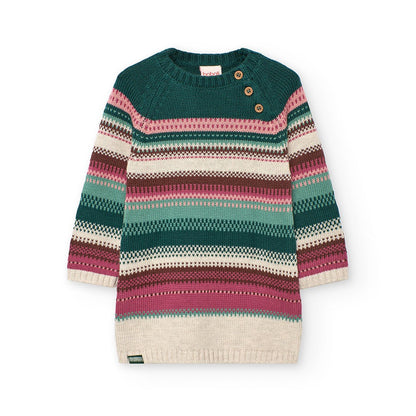Abito Maglia Righe 232164 - Coccole e Ricami p.iva IT09642670583