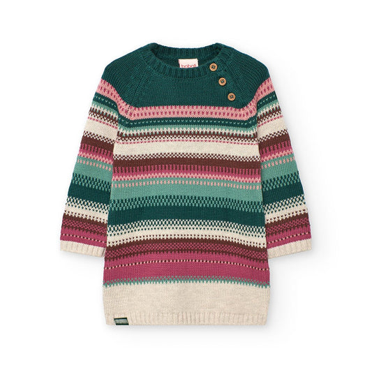 Abito Maglia Righe 232164 - Coccole e Ricami p.iva IT09642670583