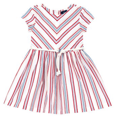Abito Righe V 102033 - Coccole e Ricami p.iva IT09642670583