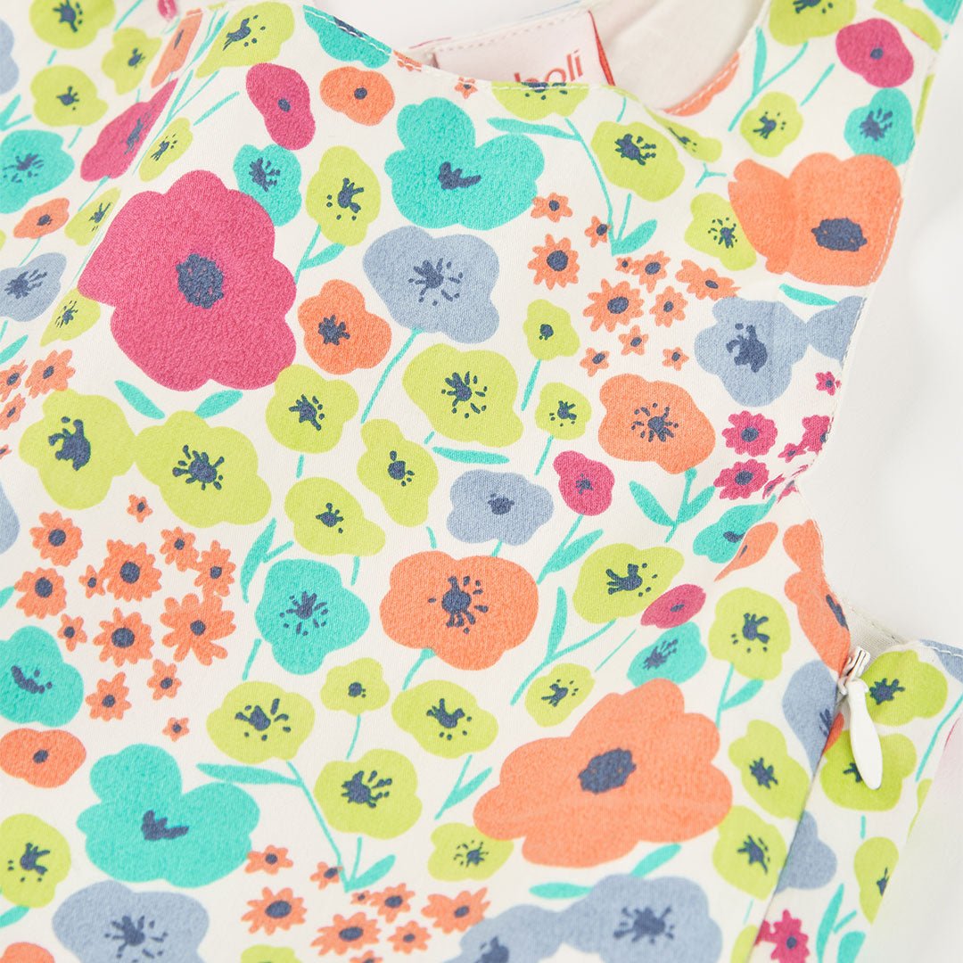 Abito Satin Fiori 313041 - Coccole e Ricami p.iva IT09642670583