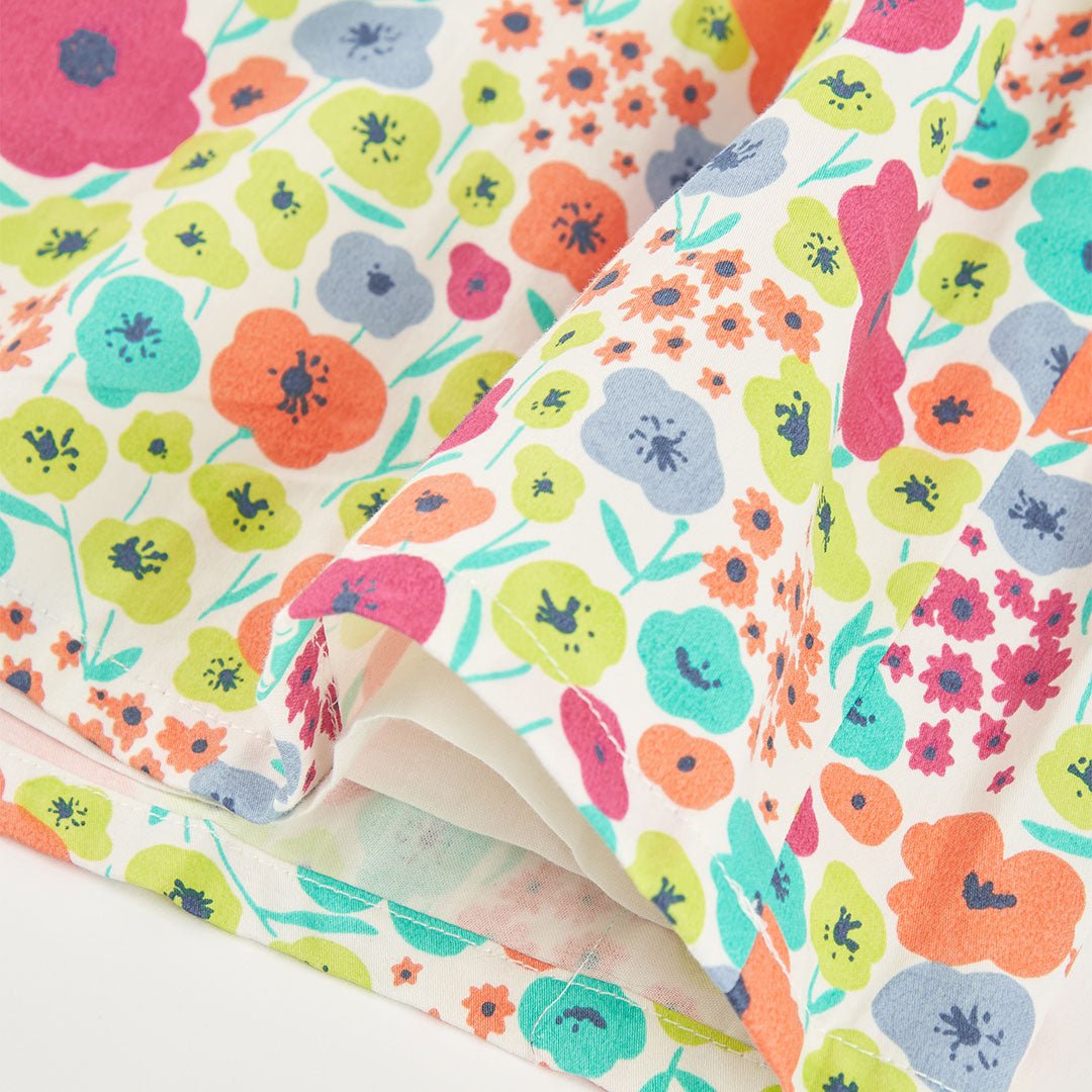 Abito Satin Fiori 313041 - Coccole e Ricami p.iva IT09642670583