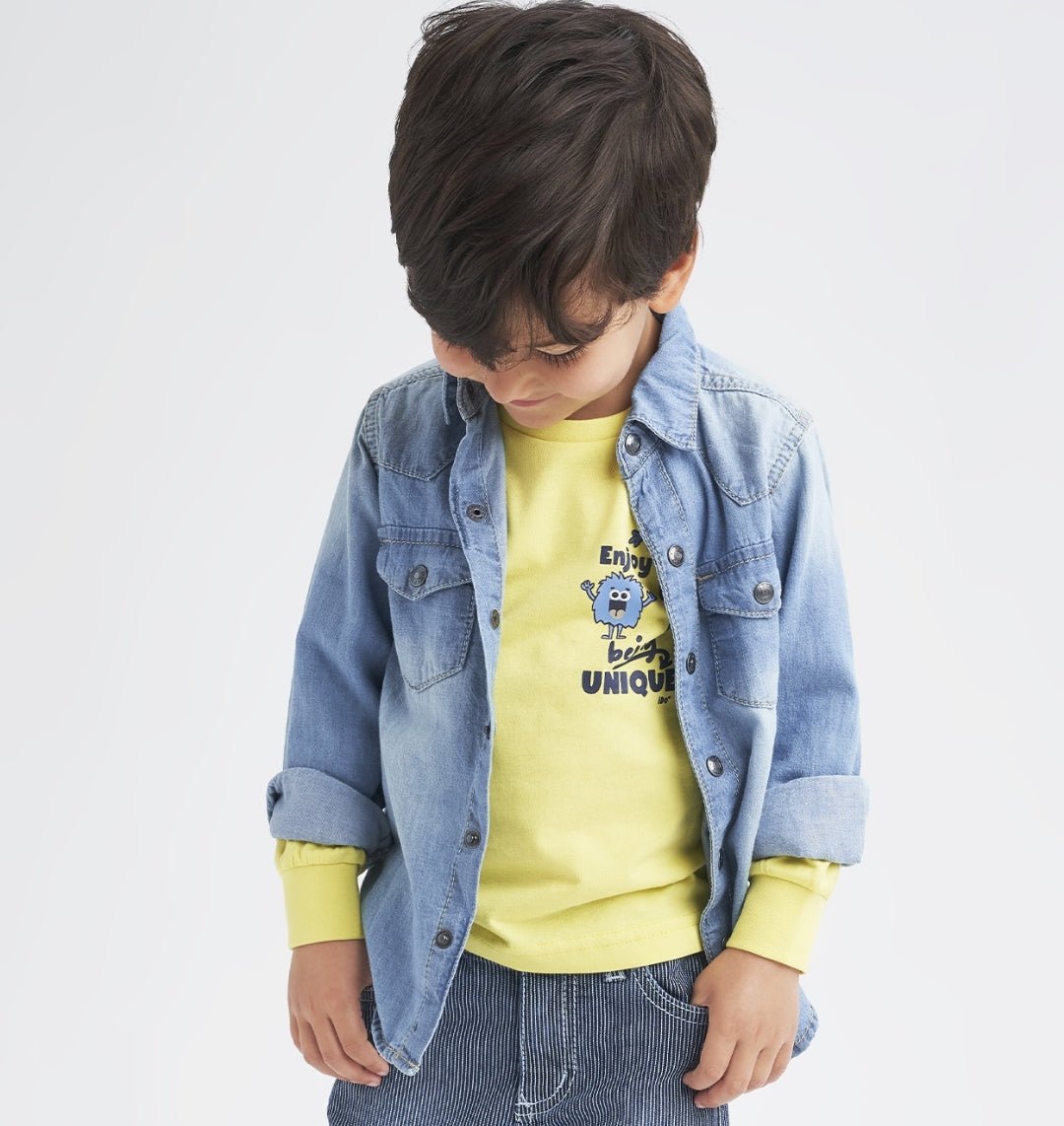 Camicia Jeans Bambino - Coccole e Ricami