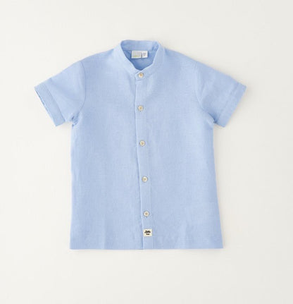Camicia Lino Neonato 4G157 - Coccole e Ricami p.iva IT09642670583