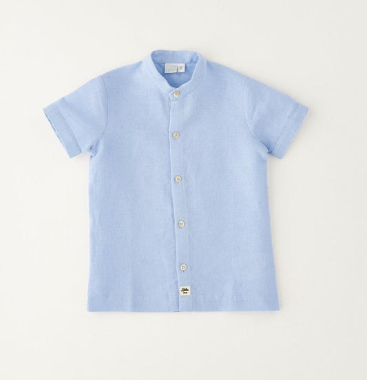 Camicia Lino Neonato 4G157 - Coccole e Ricami p.iva IT09642670583