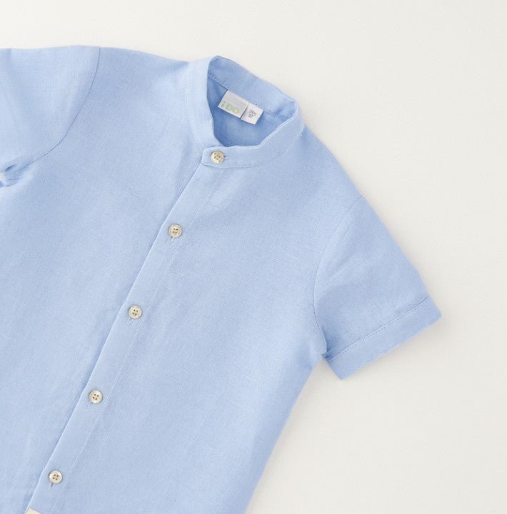 Camicia Lino Neonato 4G157 - Coccole e Ricami p.iva IT09642670583