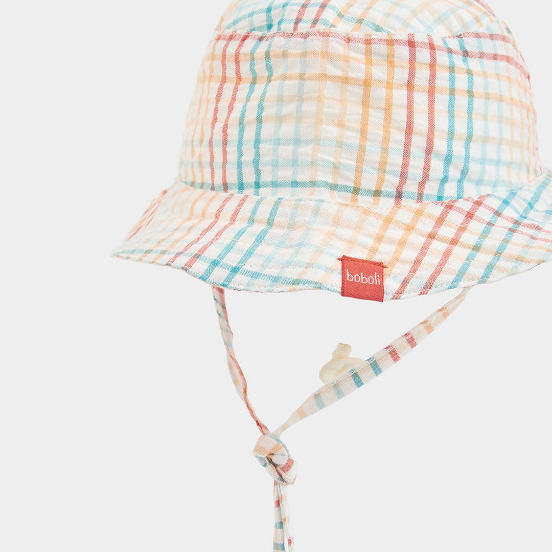 Cappello Popeline Quadri 253101 - Coccole e Ricami p.iva IT09642670583