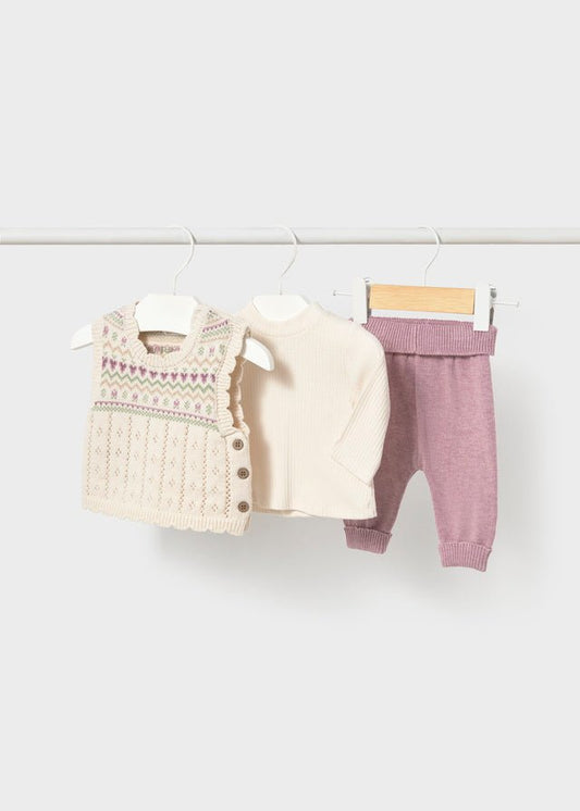 Completo 3 pezzi maglia 2757 - Coccole e Ricami