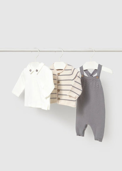 Completo 3 pezzi Salopette 2609 - Coccole e Ricami