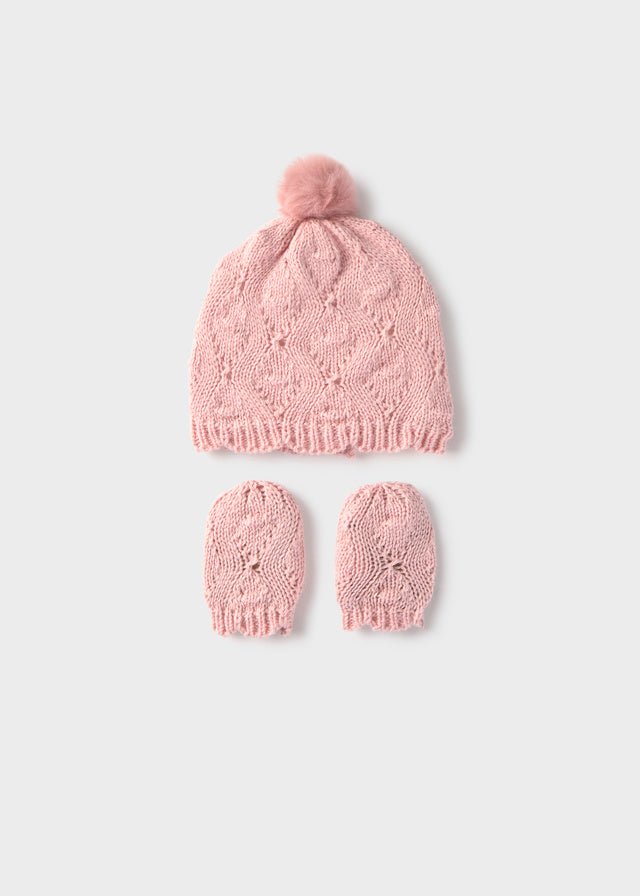 Completo cappello e manopole 9121 - Coccole e Ricami