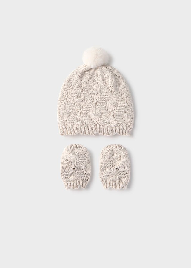 Completo cappello e manopole 9121 - Coccole e Ricami
