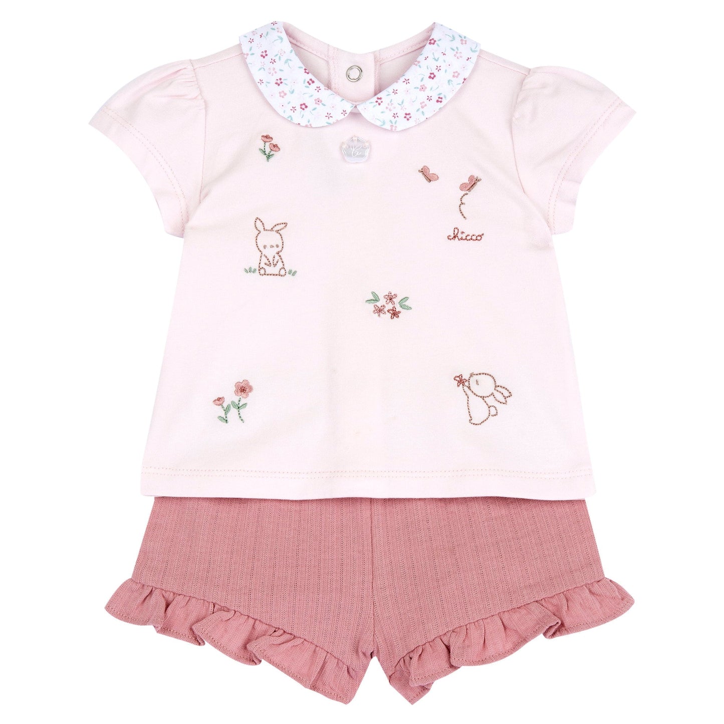 Completo Corto Fiorellini 101761 - Coccole e Ricami p.iva IT09642670583