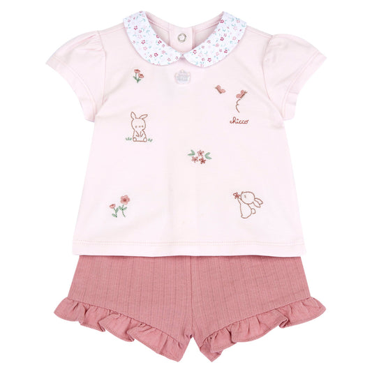 Completo Corto Fiorellini 101761 - Coccole e Ricami p.iva IT09642670583