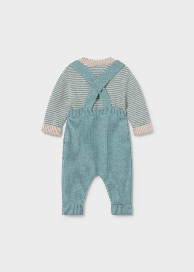 Completo Salopette tricot 2603 - Coccole e Ricami