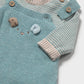 Completo Salopette tricot 2603 - Coccole e Ricami