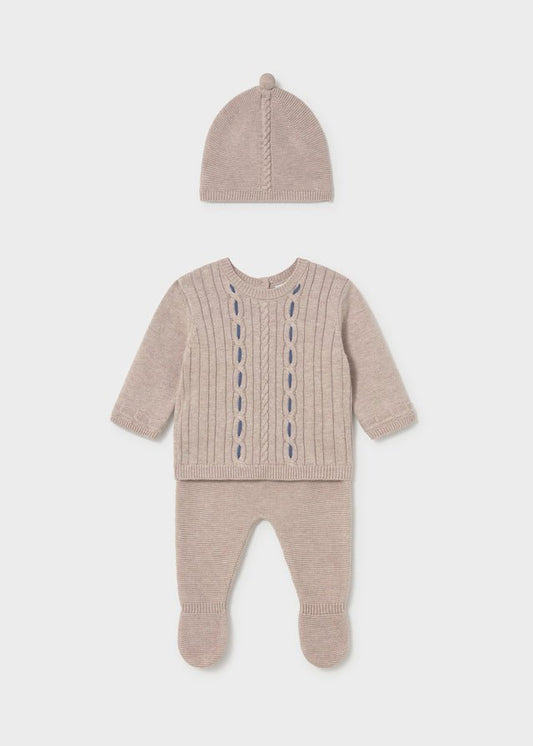 Completo tricot con cappello 2503 - Coccole e Ricami