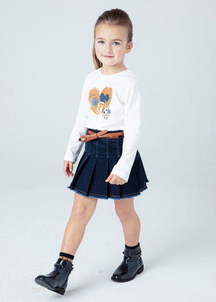 Gonna pieghe Jeans - Coccole e Ricami