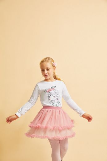 Gonna Tulle Balze JGI94780 - Coccole e Ricami p.iva IT09642670583