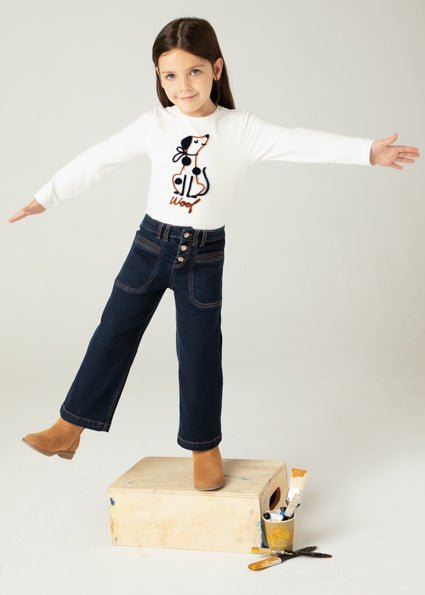 Jeans Bambina Palazzo - Coccole e Ricami