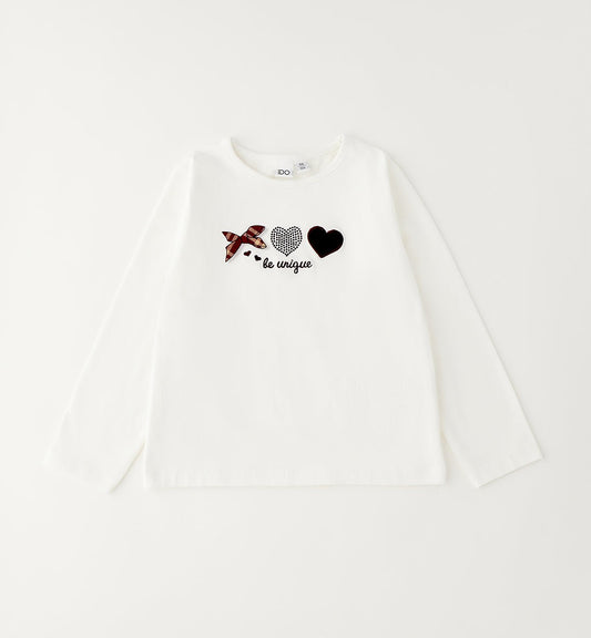Maglia Cuoricini 4H363 - Coccole e Ricami p.iva IT09642670583