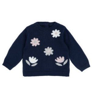 Maglione Bimba Fiori 100452 - Coccole e Ricami p.iva IT09642670583