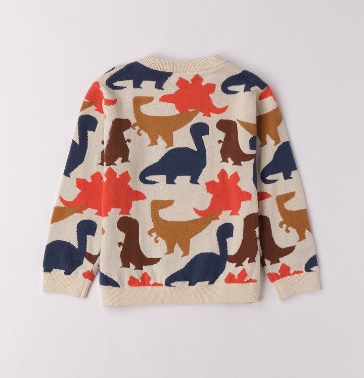 Maglione Dinosauri 4F220 - Coccole e Ricami p.iva IT09642670583