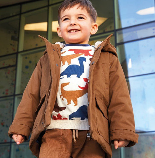 Maglione Dinosauri 4F220 - Coccole e Ricami p.iva IT09642670583