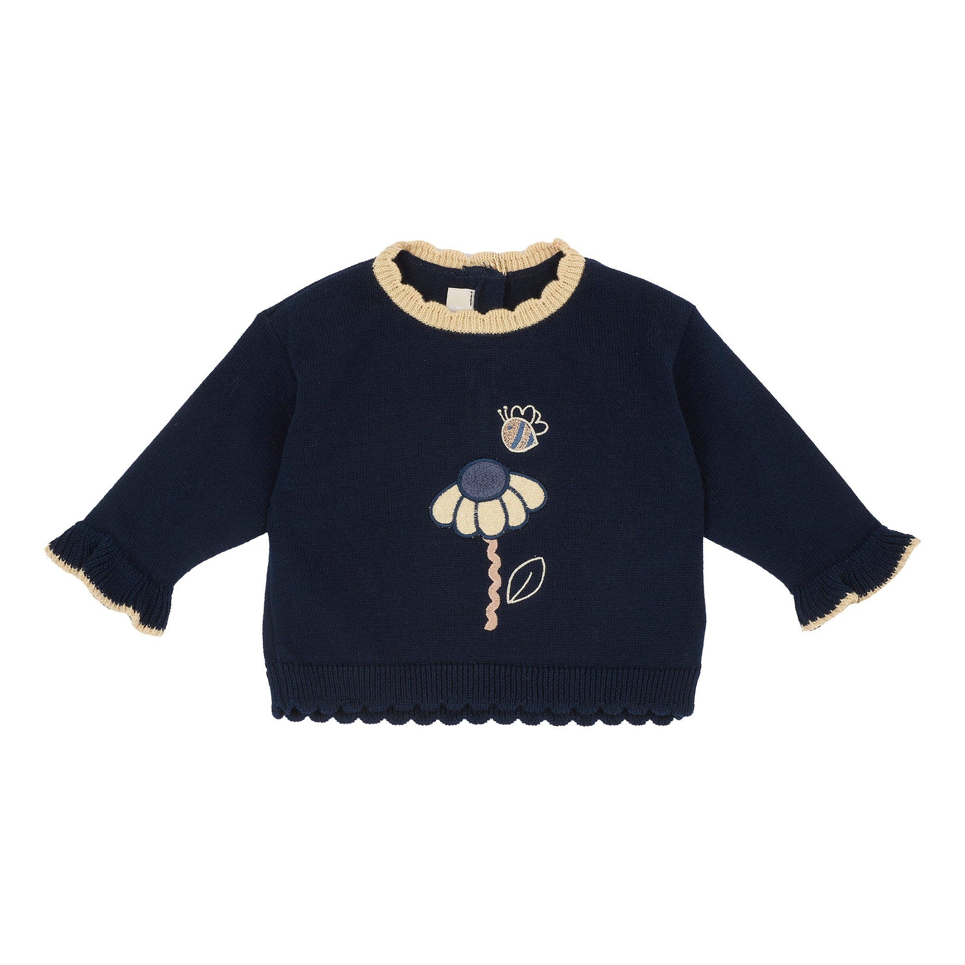 Maglione Fiore 102881 - Coccole e Ricami p.iva IT09642670583