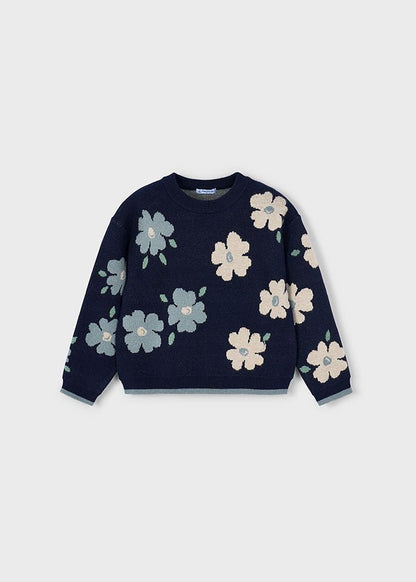 Maglione Girocollo Fiori 4303 - Coccole e Ricami p.iva IT09642670583