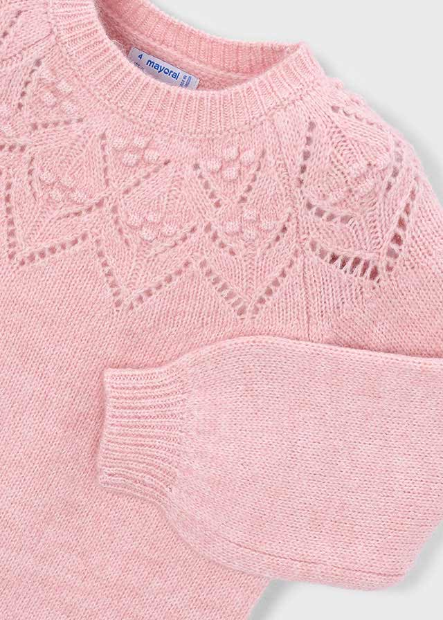 Maglione Girocollo traforato 4318 - Coccole e Ricami