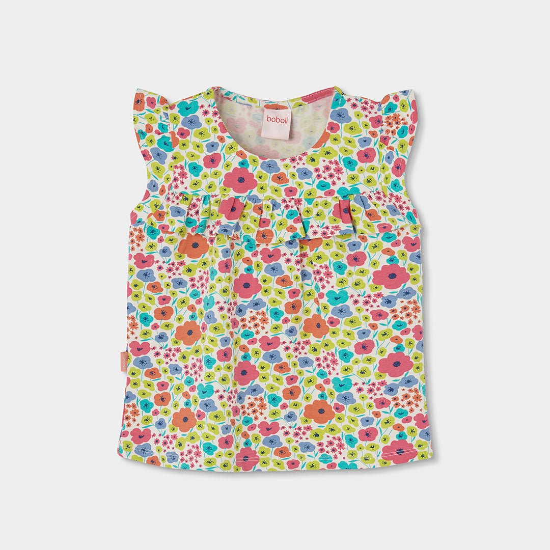 T-Shirt Fiori Sparsi 313142 - Coccole e Ricami p.iva IT09642670583