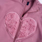 Tuta Zip CUORE 102839 - Coccole e Ricami p.iva IT09642670583