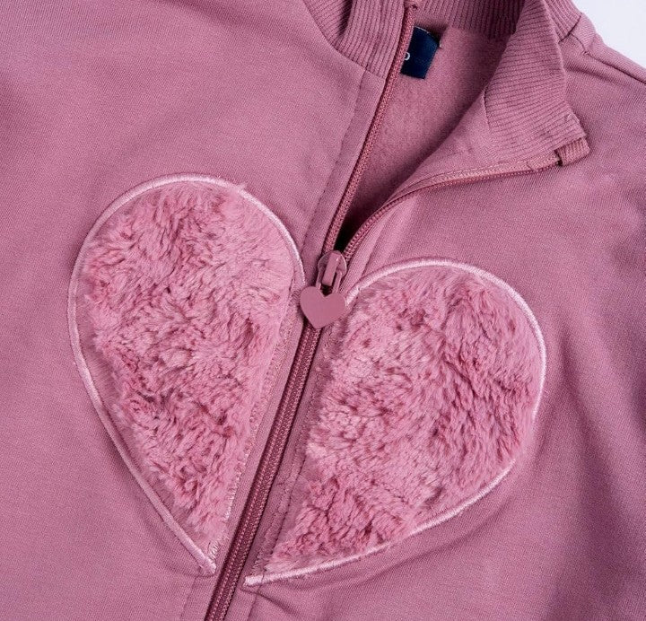 Tuta Zip CUORE 102839 - Coccole e Ricami p.iva IT09642670583