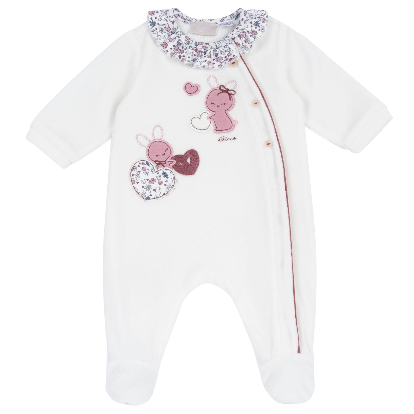 Tutina Coniglietti aperta avanti 102483 - Coccole e Ricami p.iva IT09642670583