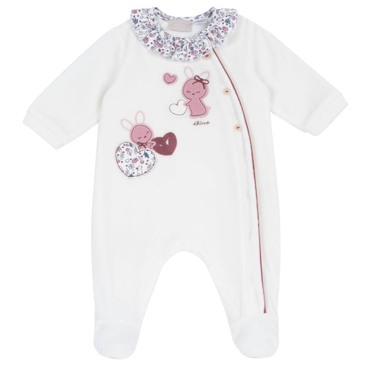 Tutina Coniglietti aperta avanti 102483 - Coccole e Ricami p.iva IT09642670583