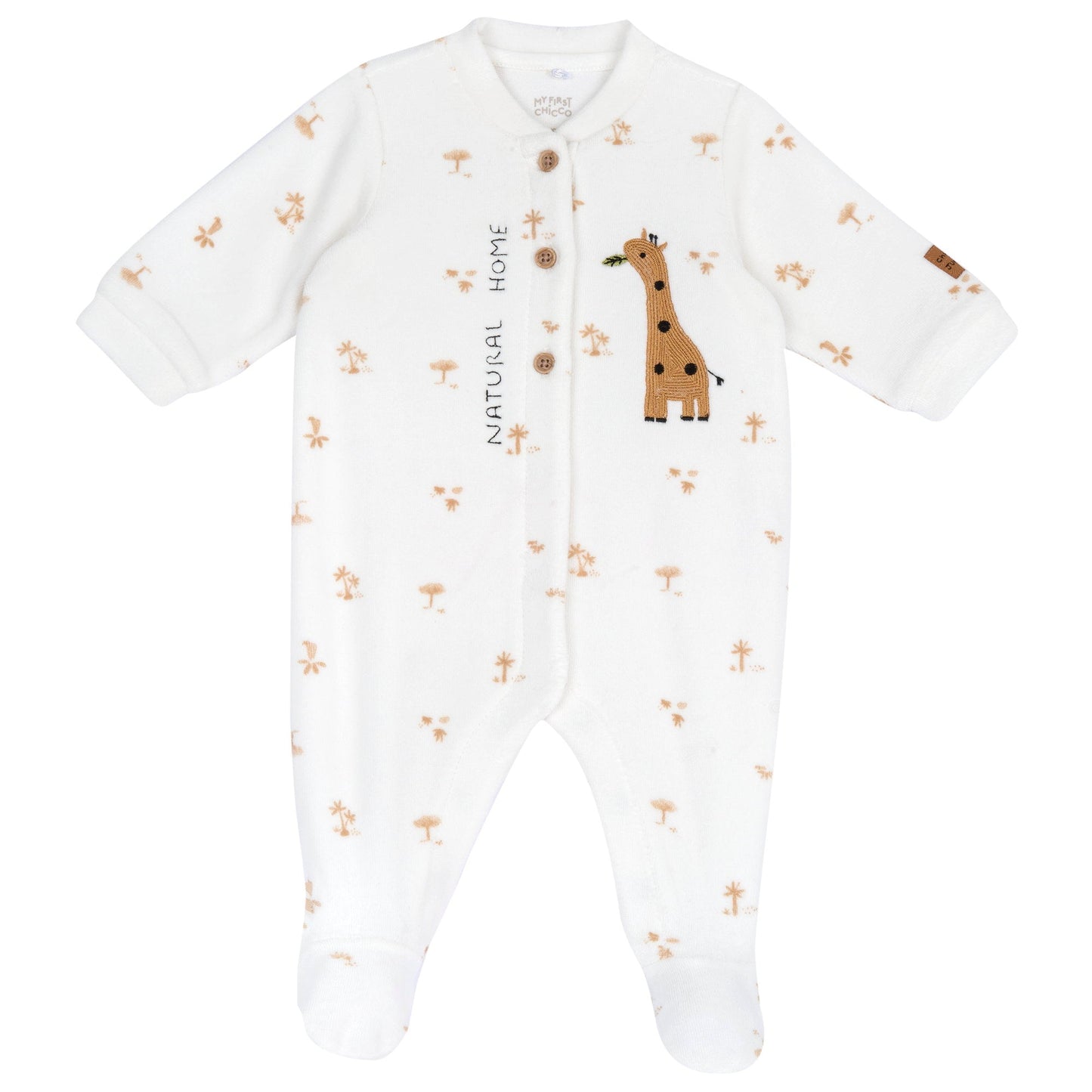 Tutina Giraffa aperta avanti 102795 - Coccole e Ricami p.iva IT09642670583
