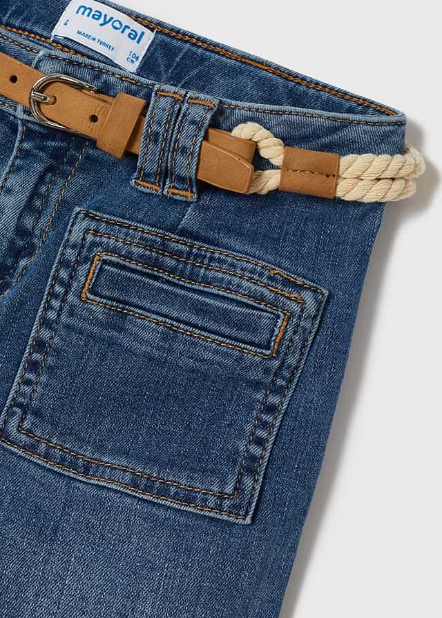 Jeans bambina con cinta - Coccole e Ricami |email: info@coccoleericami.shop| P.Iva 09642670583