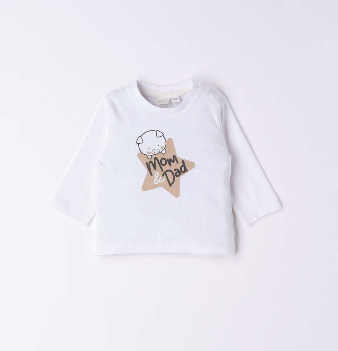Maglietta manica lunga neonato - Coccole e Ricami P.iva 09642670583