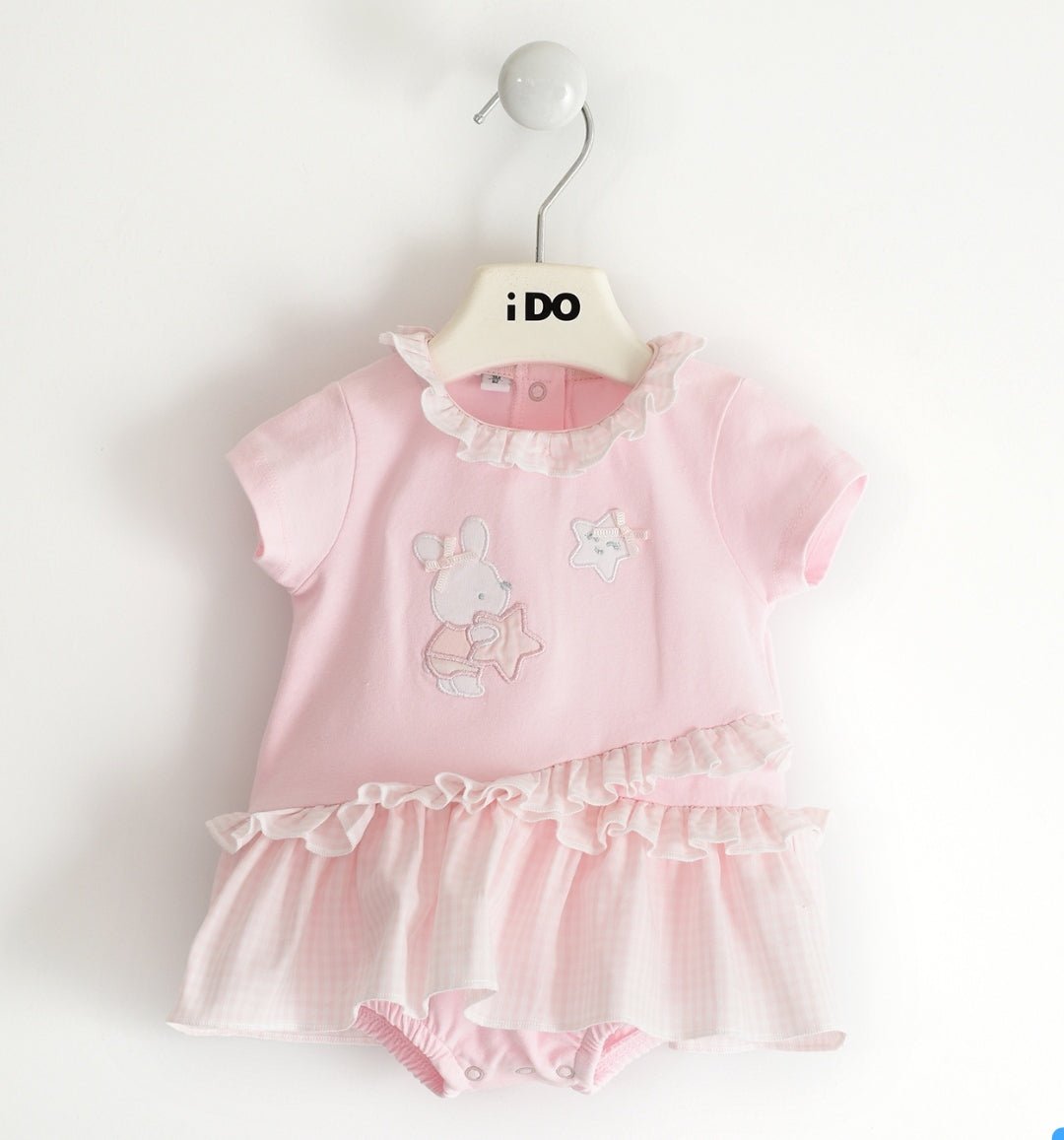 Pagliaccetto neonata rousce - Coccole e Ricami |email: info@coccoleericami.shop| P.Iva 09642670583