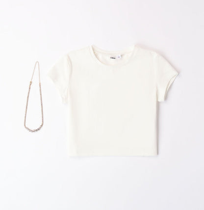T-Shirt con collana teenager - Coccole e Ricami