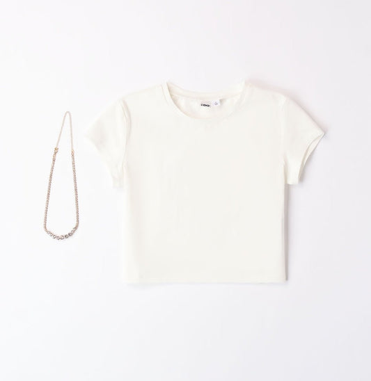 T-Shirt con collana teenager - Coccole e Ricami